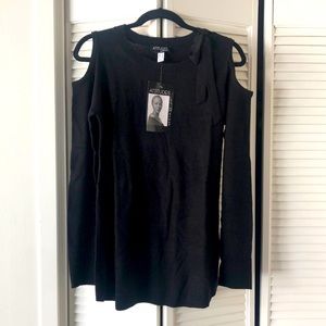 NWT!! Women with Control Attitudes by Renee Cold Shoulder Sweater